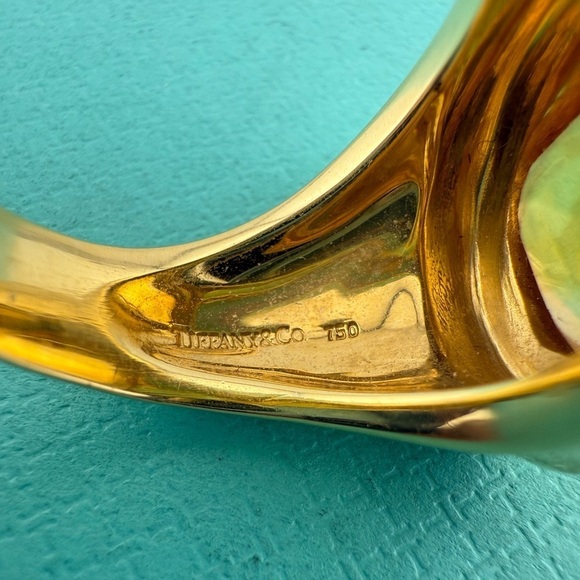 Vintage Tiffany & Co. Paloma Picasso Citrine Gemstone Cocktail Ring Size 5.25 - Picture 7 of 12